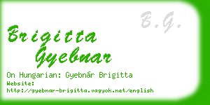 brigitta gyebnar business card